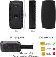 Traceur GPS TK918C à longue autonomie, magnétique pour véhicules et bateaux, alarme vibrante, compatible avec les applications PC, Android et iOS