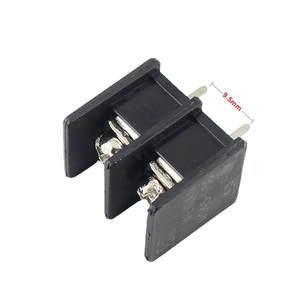 9.5 मिमी 10 मिमी पिच <span class=keywords><strong>2</strong></span> पी <span class=keywords><strong>2</strong></span> पिन पोल बाधा टर्मिनल ब्लॉक केबल कनेक्टर काले 300v 25a 22-12wg - Product Image 5