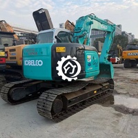 Excavatrice d'occasion Kobelco SK135SR de fabrication japonaise, 13,4 tonnes, moteur diesel, pompe hydraulique 2023, haute qualité, capacité de la benne de 0,5 m³