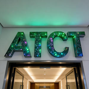 Personnalisation d'usine, lettres de ciel étoilé entièrement perforées à haute luminosité, ciel étoilé nocturne extérieur, signalisation lumineuse 3D - Product Image 1