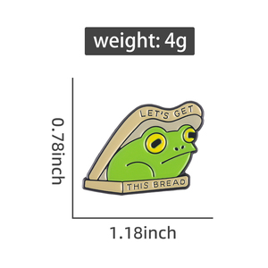 Let's Get This Bread-pines esmaltados, broches personalizados <span class=keywords><strong>de</strong></span> dibujos animados <span class=keywords><strong>de</strong></span> rana, insignias <span class=keywords><strong>de</strong></span> solapa <span class=keywords><strong>de</strong></span> Froggy divertidas <span class=keywords><strong>de</strong></span> Metal, regalo <span class=keywords><strong>de</strong></span> joyería para niños y amigos - Product Image 6