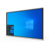 Tableau numérique interactif intelligent à écran plat de 75 pouces, moniteur LED, support mobile, tableau blanc interactif 20 points, 4K, 1 an