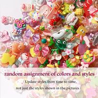 60 piezas de dijes de resina bonitos y decorativos de base plana para manualidades DIY, fundas de teléfono, álbumes de recortes, pinzas para el pelo y pendientes