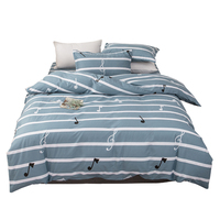 Vente en gros de draps de lit personnalisés super doux, 4 pièces, housse de couette, ensemble de literie 100% coton, taille Queen, taille King, ensembles de draps complets, luxe