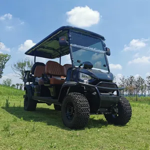 Chariot de club 4 + 2 places avec contrôle AC intelligent Chariot de golf électrique pour buggy de chasse