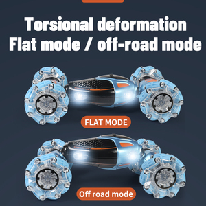 Voiture télécommandée 4x4 RC avec effets de torsion, lumières cool, musique dynamique, rotation à 360°, transformation à une touche, dérapage - Product Image 4