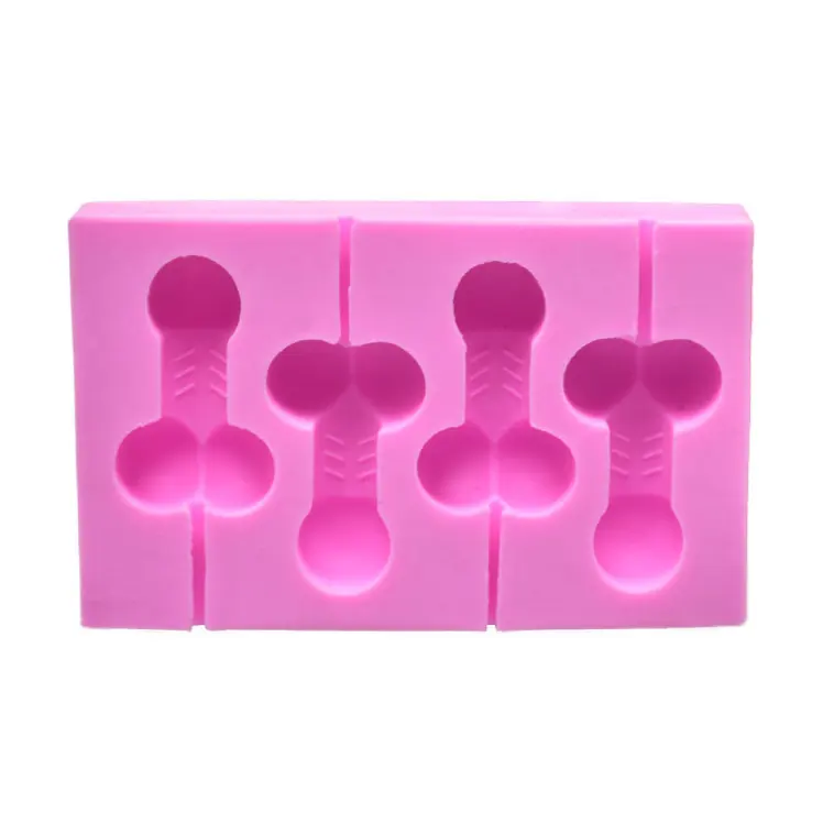 3D Pene Lollipop Molde de silicona Pene Cake Pop Moldes