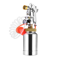 Système de pulvérisation de peinture pneumatique avec réservoir sous pression, pistolet à air comprimé, tuyau de transfert de liquide, 2,0 L, OEM