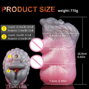 Masturbador Masculino Vaginal de Animales de Fantasía GEEBA, Nuevo Masturbador de Silicona Suave, Estimulador de Pene, Juguete Sexual con Textura Realista - Product Image 2