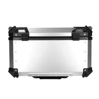 Boîtier supérieur en aluminium argenté F2-MOTO 100L Boîte de livraison plus grande avec fonction étanche