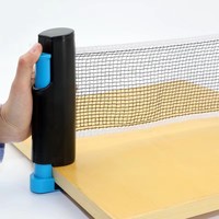Ensemble de raquettes de tennis de table portables Proyoung F263, filet de ping-pong rétractable, installation facile, base en bois de peuplier à 7 couches, poignée horizontale