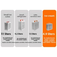 Boîtier vertical ITX pour mini-ordinateur de bureau, portable et élégant, couleur crème glacée