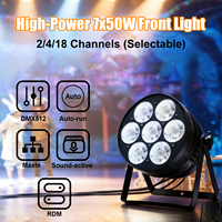 Luces de Escenario, 7x50W COB LED Par Light, Blanco Ajustable 3200K-6500K, Blanco Cálido, DMX512, CRI95, Alto CRI, para Estudio de TV, Conciertos, Eventos, Teatro