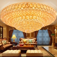 Lustre de hall d'hôtel personnalisé, luminaires de luxe, or, grande boule de cristal, luminaires de plafond pour salon