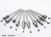 KINGTOOLS 13 Tipe 1/4 Shank Tungsten Carbide Burr Drill Double Cut Bertenaga Listrik Diameter 3-25mm Permukaan Halus Garansi 3 Tahun