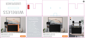 ABS-W3 Nuevo Altavoz <span class=keywords><strong>Karaoke</strong></span> Portátil con Bluetooth, Micrófonos Inalámbricos Duales, Bajos Estéreo para Fiestas, Campamentos y Uso Doméstico - Product Image 6