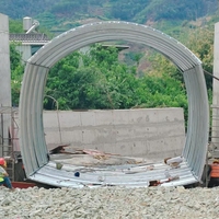 Tuyau métallique ondulé pour applications de drainage routier, section ronde galvanisée à chaud avec service de cintrage