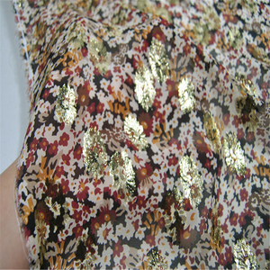 Populaire Date Haute Qualité Meilleur <span class=keywords><strong>Prix</strong></span> En Gros Léger Matériau Respirant Soie Tissu Métallique pour Les Vacances D'été - Product Image 1