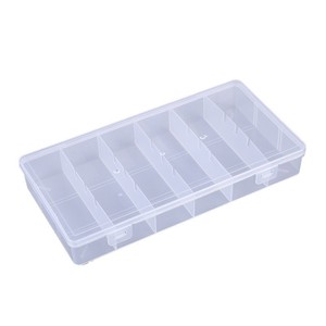 Transparent Rectangular 6 Compartment Plastic Storage Box With Lid For Jewelry Fishing Gear Parts Hardware Packaging - Product Image 5