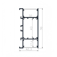Éclairage LED sur profil mural moderne T5 personnalisé pour bureau, installation à clipser, intensité variable, garantie 5 ans