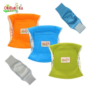 Ohbabyka 新设计防水狗尿布为男性肚脐带可洗狗尿布 - Product Image 1