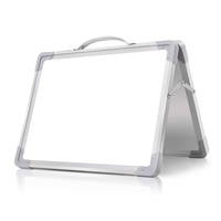Tableau blanc pliable léger en aluminium, format 60x90cm, options blanc/noir, pour bureau et salle de classe