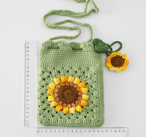 Kit de <span class=keywords><strong>ganchillo</strong></span> hecho <span class=keywords><strong>a</strong></span> mano, Cartera de punto, ligera, plegable, de gran tamaño, bolsa de teléfono de doble cara - Product Image 3