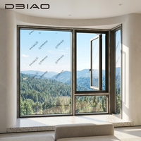 Ventana Abatible con Rotura de Puente Térmico DBIAO, Moderna y de Bajo Consumo, con Mosquitera Integrada, Apertura Exterior, para Villas y Hoteles Costeros