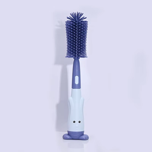 Zenidoo Eco-Friendly Multi-Functional Long Handle Handheld Silicone Baby Cleaning <b>Brush</b> Set Rotating <b>Bottle</b> <b>Brushes</b> Soft - Product Image 5