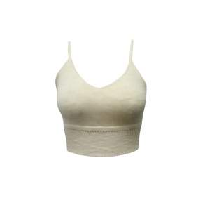 Maglieria Estiva Piatta Lavorata a Maglia Bestseller, Sexy e Corta per Donna, OEM&ODM, Tinta Unita alla Moda - Product Image 2