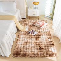 Tapis de chambre d'enfant ultra doux antidérapant fabriqué à la machine, tapis de sol personnalisé en fausse fourrure de lapin, design à bulles