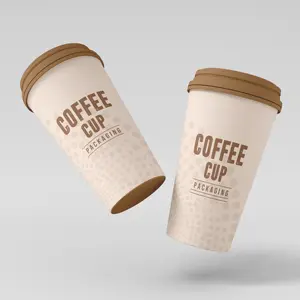 पर्यावरण कप कस्टम लोगो कॉफी आस्तीन biodegradable कप गर्म कप डबल दीवार