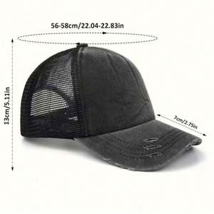Nouvelle Casquette de Baseball Trucker en Coton Pur Effet Vieilli 2024 – Qualité Supérieure, Maille Respirante, Style Sportif et Habillé pour l'Extérieur - Product Image 3