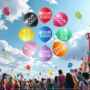 Palloncino in Lattice Personalizzabile da <span class=keywords><strong>30</strong></span> cm (12 Pollici) Arancione Tinta Unita per Esterni, Stampabile con Logo, Riempibile con Elio - Offerta Speciale - Product Image 2