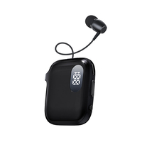 Auriculares Intrauditivos con Clip Lavalier K91, Cable Retráctil, V6.0, Cancelación de Ruido ENC, 90H, IPX4, Resistentes al Agua, Inalámbricos