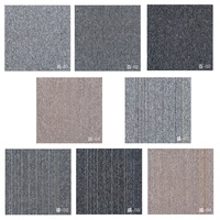 Dalles de moquette en polypropylène - Résistantes aux taches, rembourrées, à poils coupés, motif rayé, à poils courts, antidérapantes, usage industriel et commercial