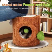 Arbre à chat en forme d'arbre, tour, maison, grotte, condo, lits, jouet, mobilier de jeu, produit pour animaux de compagnie, cachette pour chats d'intérieur