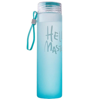 Bouteille d'eau créative givrée écologique à isolation thermique simple couche, design moderne et épuré, bouchon hermétique, dégradé de couleurs mignon et coloré