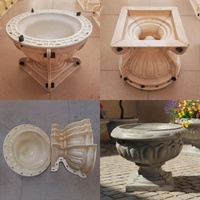Nouveaux moules en plastique ABS pour pots de fleurs en ciment préfabriqués, grands pots ronds pour plantes, fabrication de jardinières, bonsaï