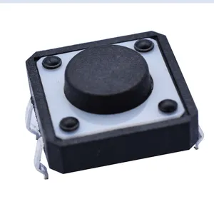 DC 12V 50mA DIP tact switch 12*12 white Plastic panel 12x12 tactile switch Round head manufacture Soft feeling switch