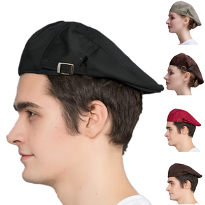 Gorro <span class=keywords><strong>de</strong></span> Cocina Unisex con Logotipo Bordado Ajustable en Color Puro para Hombres y Mujeres, Gorro <span class=keywords><strong>de</strong></span> Chef para Restaurante, Cocina, Camarero y Camarera - Product Image 1