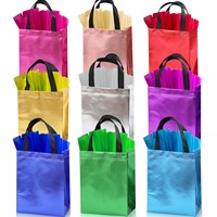 Sac fourre-tout réutilisable en non-tissé métallisé brillant avec logo personnalisé, emballage écologique, sac publicitaire, sac cadeau, sac de shopping, vente en gros
