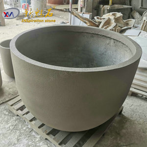 Nuevos Materiales de Construcción de Piedra, Macetas Redondas de Hormigón Prefabricado para Villas y Jardines, Maceteros GRC - Product Image 3