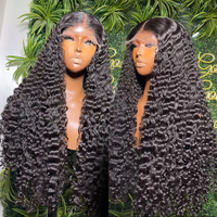 Peluca rizada virgen vietnamita birmana sin procesar, cabello humano indio doblemente estirado, peluca frontal de encaje 13x6 HD sin pegamento para mujer