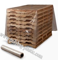 LDPE 100mic clair en plastique anti-vieillissement résistant aux UV étanche à la poussière couverture de palette réutilisable
