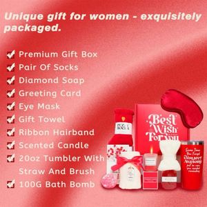 ชุดของขวัญสุดพิเศษ ซีรีส์ไวน์แดง แก้วใหญ่พร้อมหลอดดูด ผ้าปิดตา และชุดอาบน้ำ สำหรับเทศกาลปีใหม่ คริสต์มาส หรือเป็นของขวัญองค์กร - Product Image 6