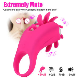10 Snelheden Vibrators Penis Ring Haan Ringen Rotatie Orale Vagina Clitoris Stimulator G-Spot Massager Tong Likken Volwassen Producten - Product Image 3