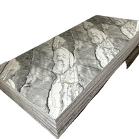 Panneaux muraux en PVC effet marbre, revêtement UV, imperméables, imitation marbre pour décoration murale intérieure
