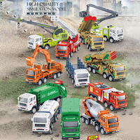 Camions jouets à friction, ensemble de véhicules de construction, excavatrice et grue sans batterie, camions d'ingénierie à inertie, bac à sable OEM