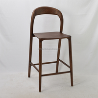 Chaises de bar en bois de frêne pour la cuisine, hôtels, maisons et villas, tabouret de bar en bois massif de différentes tailles personnalisées en usine